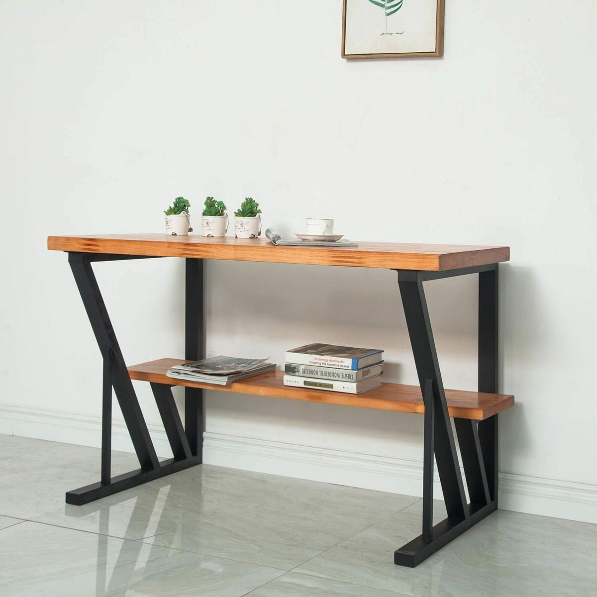 28-Inch Black Iron Industrial Table Legs, 800 lb Capacity – view 5