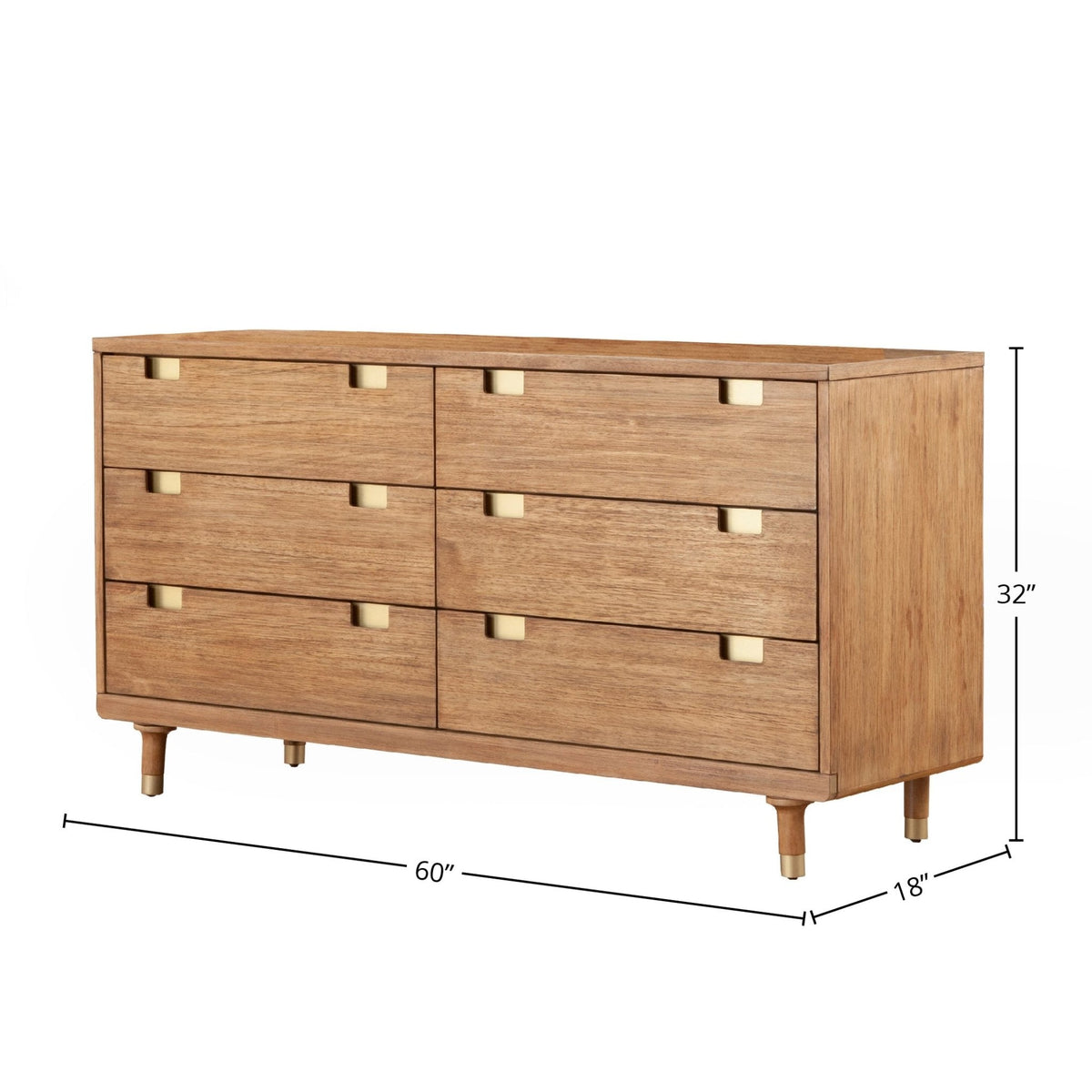 Easton 6-Drawer Mahogany Dresser, Sand Finish – view 9