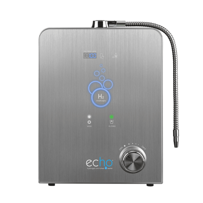 Echo H2 hydrogen water machine with 5-stage filter on a modern kitchen countertop