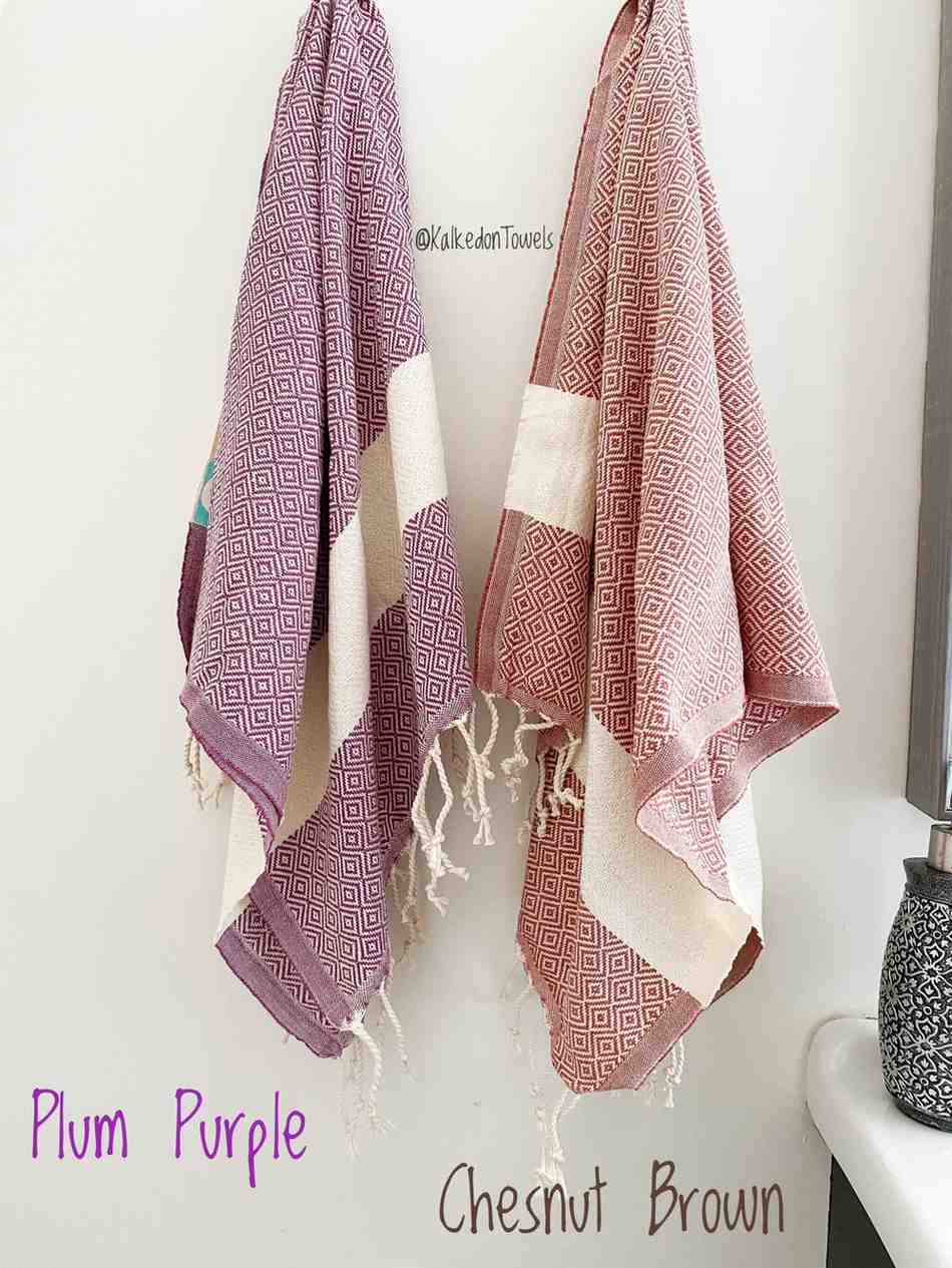 Diamond Weave Cotton Hand Towel, Oversized 16 x 36 Inch Kitchen Towel – view 3
