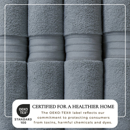 100% Cotton Premium Zero-Twist Bath Towel Set – Chiara Collection – view 59