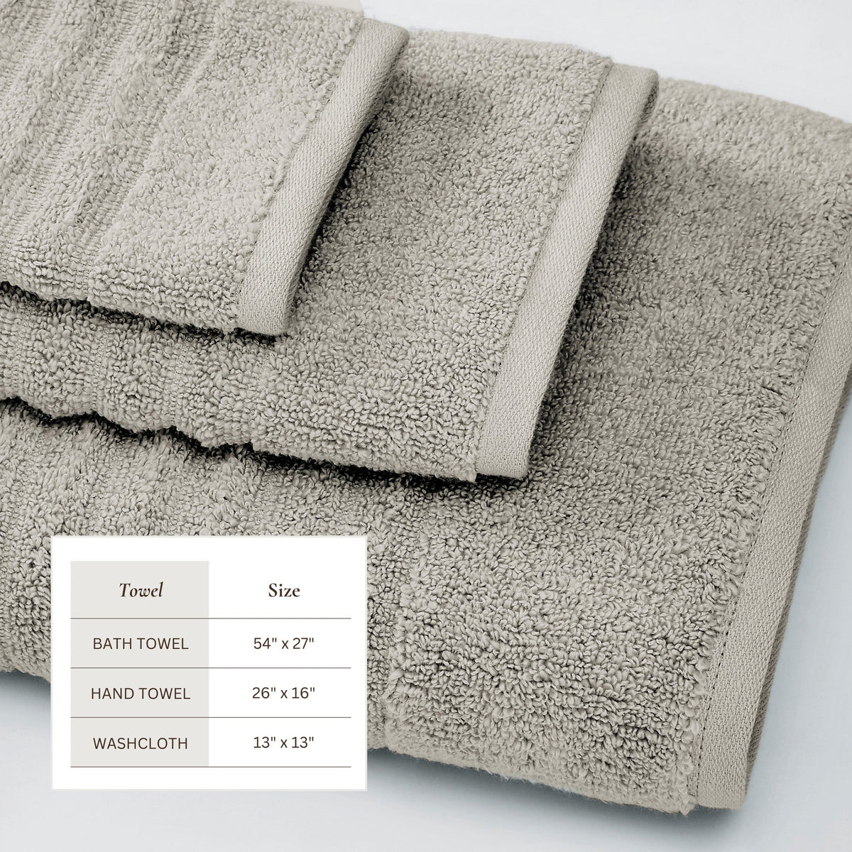 Karina Collection Luxury Combed Cotton Ribbed Bath Towel Set – view 172