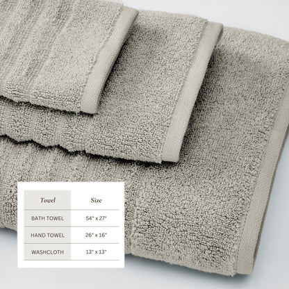 Karina Collection Luxury Combed Cotton Ribbed Bath Towel Set – view 172