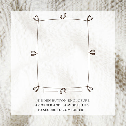 Cotton Honeycomb Waffle Weave Duvet Cover Set – Mattea Collection – view 11