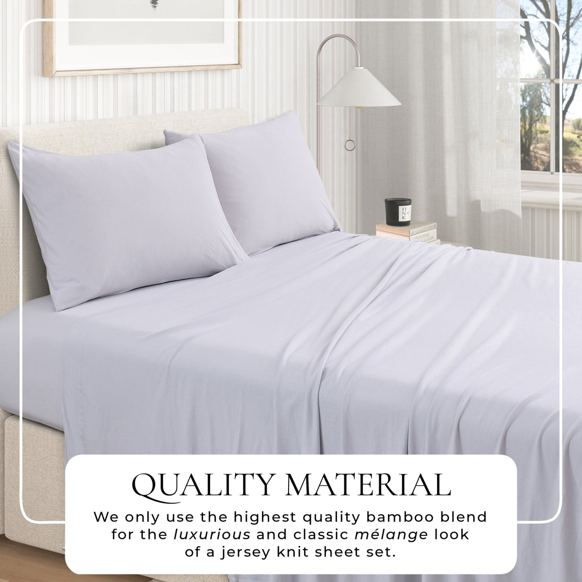 Viscose from Bamboo and Cotton Blend Jersey Knit Sheet Set – view 14