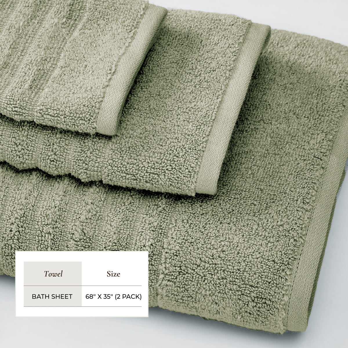 Karina Collection Luxury Combed Cotton Ribbed Bath Towel Set – view 166