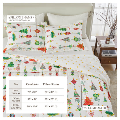 Reversible Holiday and Lodge Comforter and Sham Set – Odette Collection – view 76