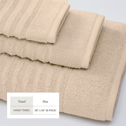 Karina Collection Luxury Combed Cotton Ribbed Bath Towel Set – view 40