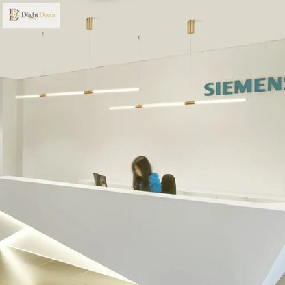 Copper Linear LED Pendant Light with Acrylic Light Pipe for Office – view 2