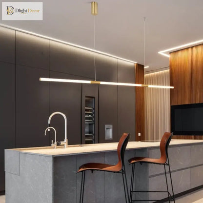 Copper Linear LED Pendant Light with Acrylic Light Pipe for Office – view 5