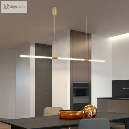Copper Linear LED Pendant Light with Acrylic Light Pipe for Office – view 4