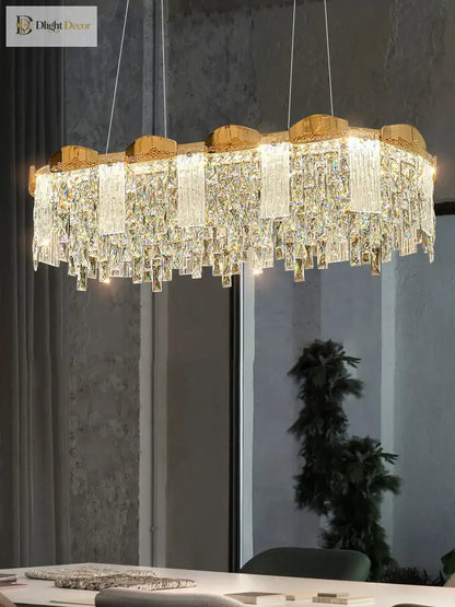 Modern Circular Crystal Chandelier for Dining and Living Room – view 3