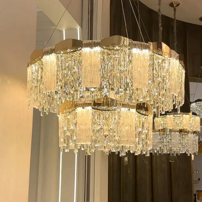 Modern Circular Crystal Chandelier for Dining and Living Room – view 10