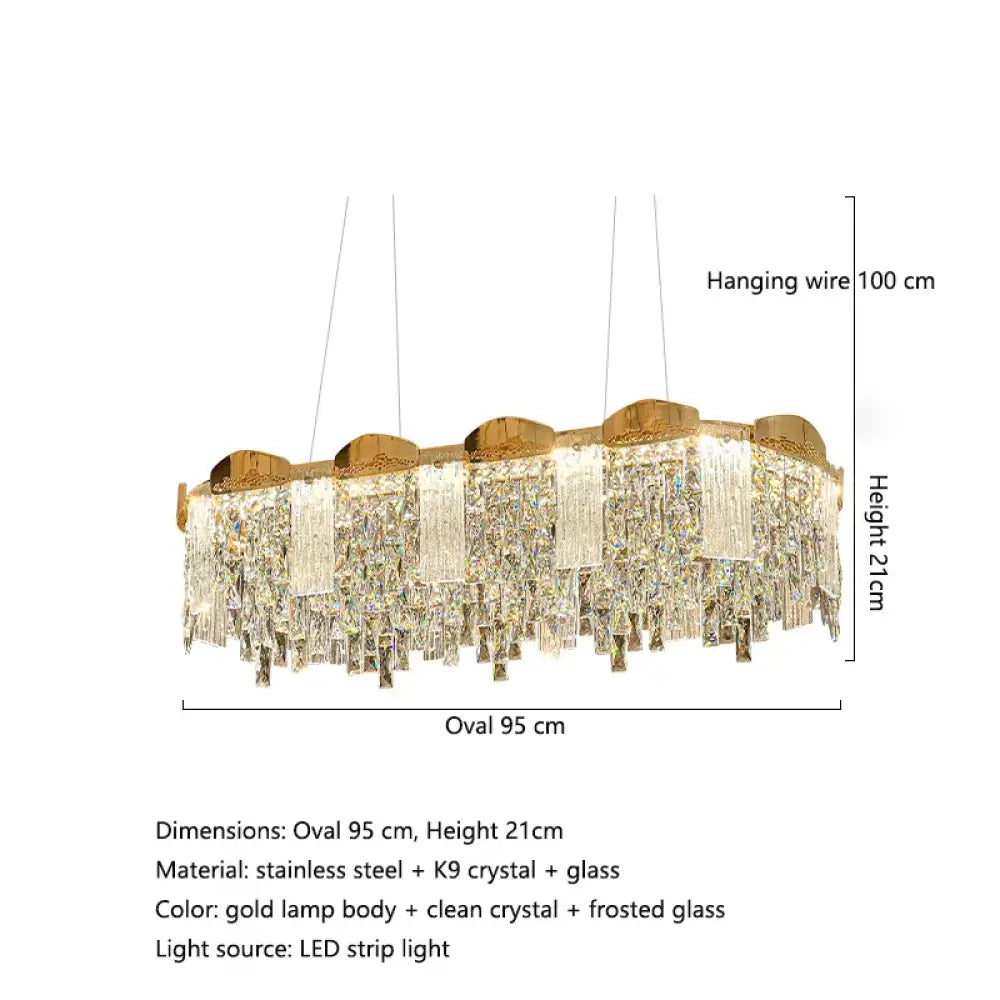Modern Circular Crystal Chandelier for Dining and Living Room – view 9