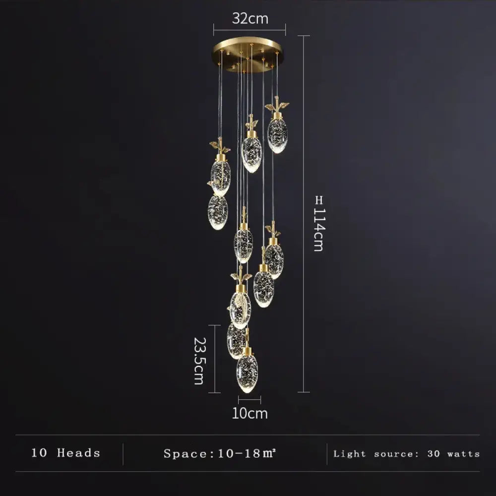 Modern Round Crystal Pendant Light for Dining Room and Bedroom – view 6