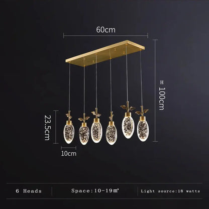 Modern Round Crystal Pendant Light for Dining Room and Bedroom – view 13