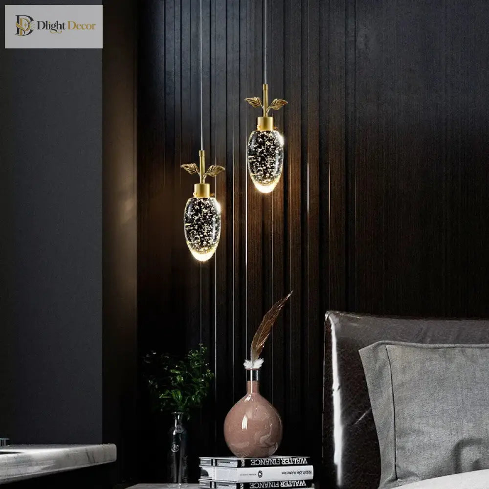 Modern Round Crystal Pendant Light for Dining Room and Bedroom – view 2