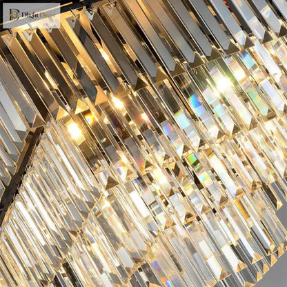 Nordic Postmodern Tiered Crystal Chandelier, Smoke Gray, Clear or Amber – view 6