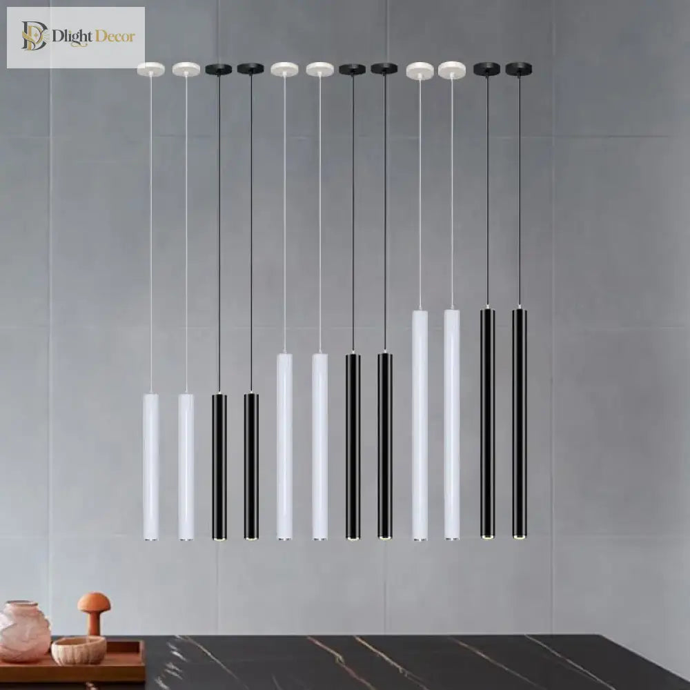 Ella Nordic Long Tube LED Pendant Light for Dining Room – view 3