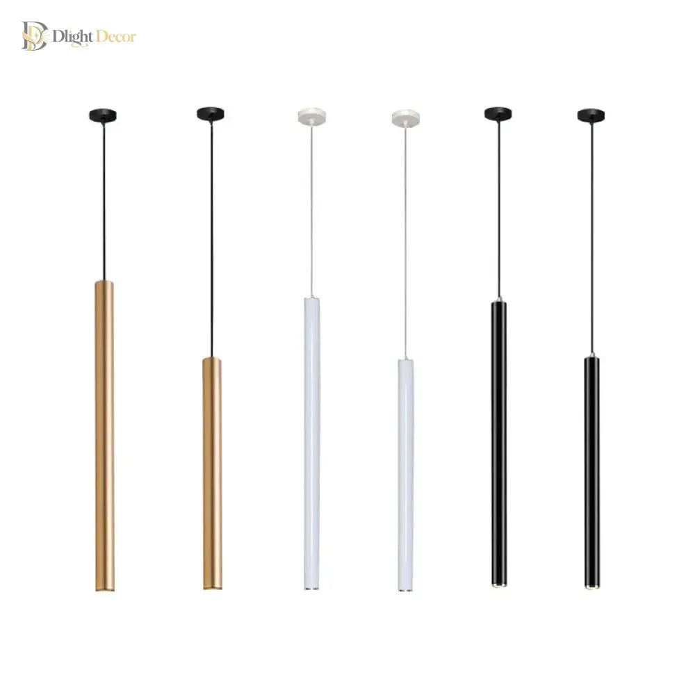 Ella Nordic Long Tube LED Pendant Light for Dining Room – view 2
