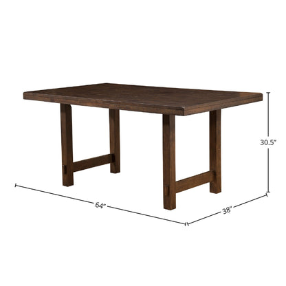 Emery Distressed Walnut Dining Table, Seats Six – view 4