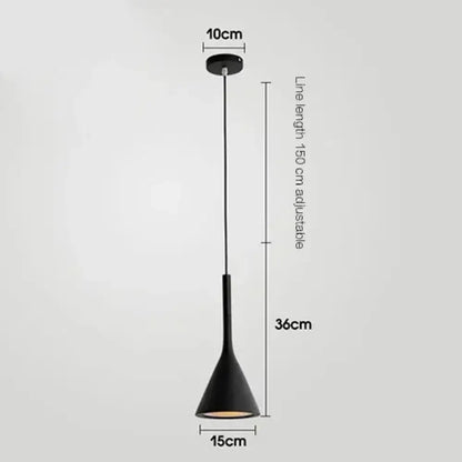 Emma Modern Metal Cord Pendant Light in Eight Colors – view 7