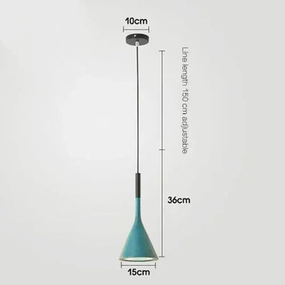 Emma Modern Metal Cord Pendant Light in Eight Colors – view 8