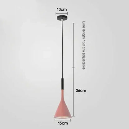 Emma Modern Metal Cord Pendant Light in Eight Colors – view 11