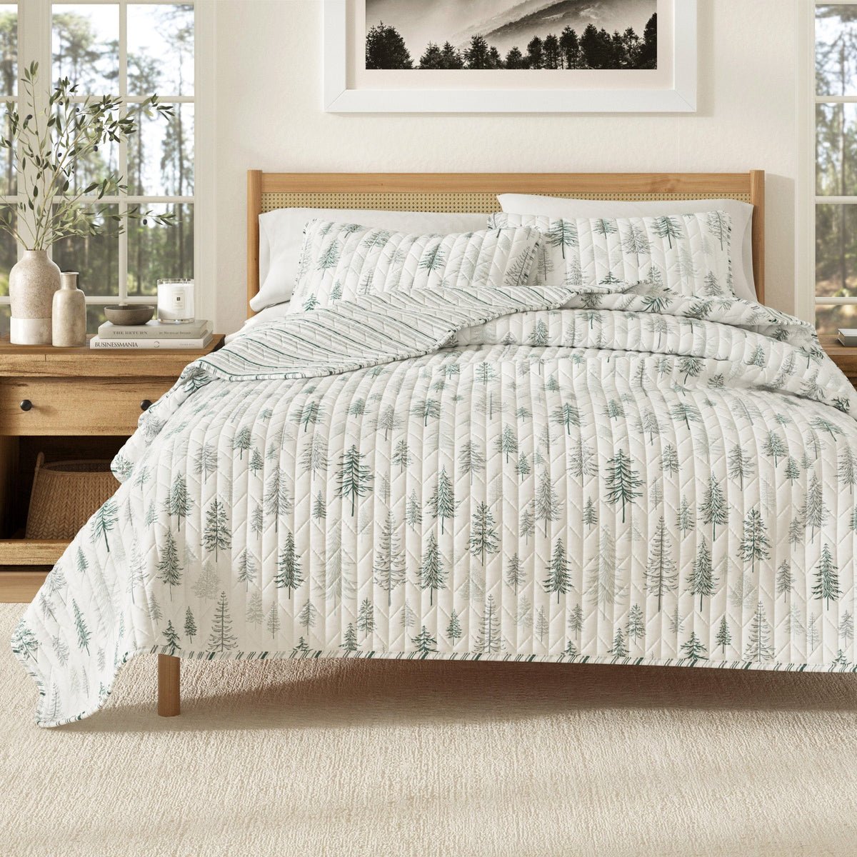 Rustic Woodland Landscape Reversible Quilt Set – Matthew Collection – view 19