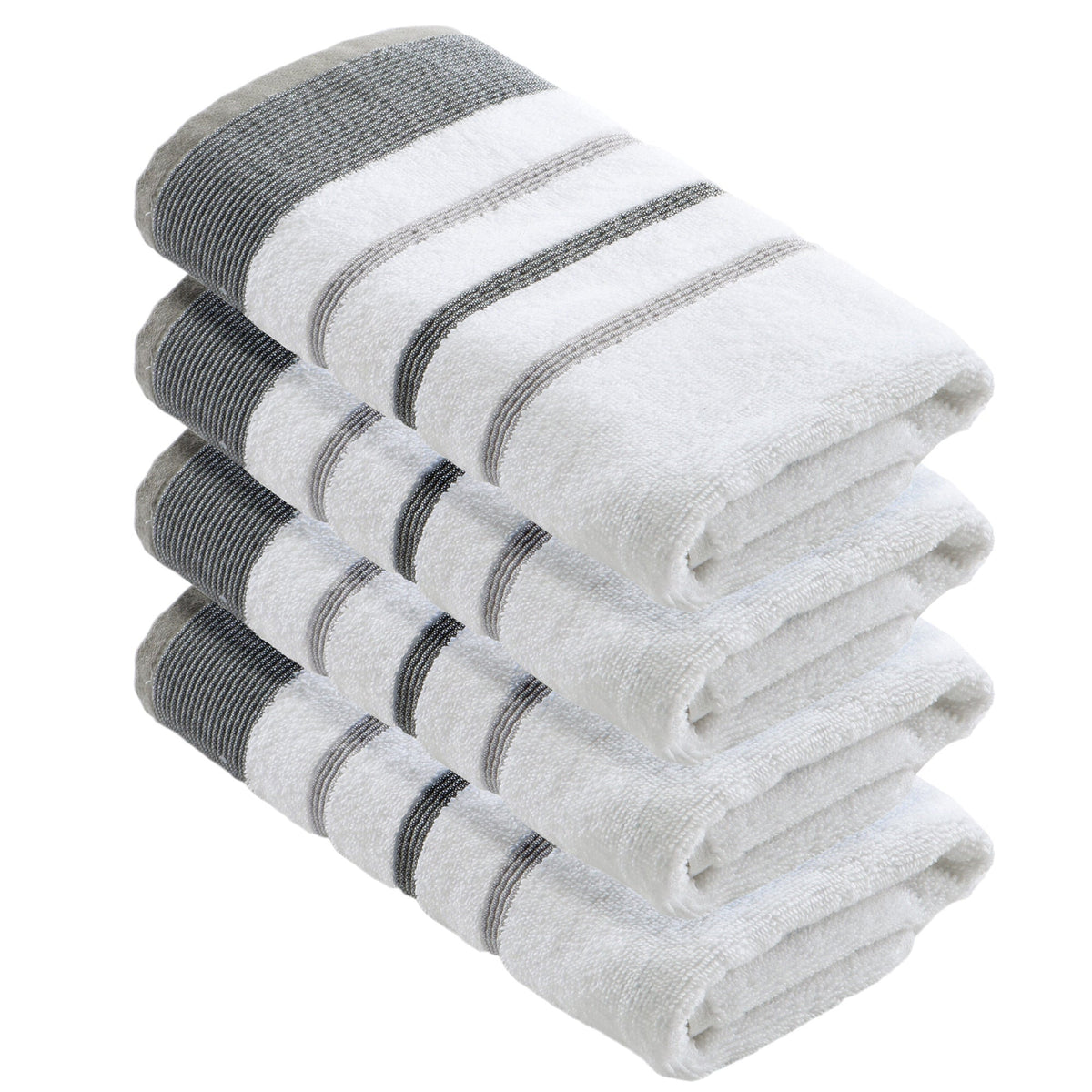 Decorative Cotton Stripe Bath Towel Set – Noelle Collection – view 3