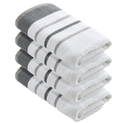 Decorative Cotton Stripe Bath Towel Set – Noelle Collection – view 3