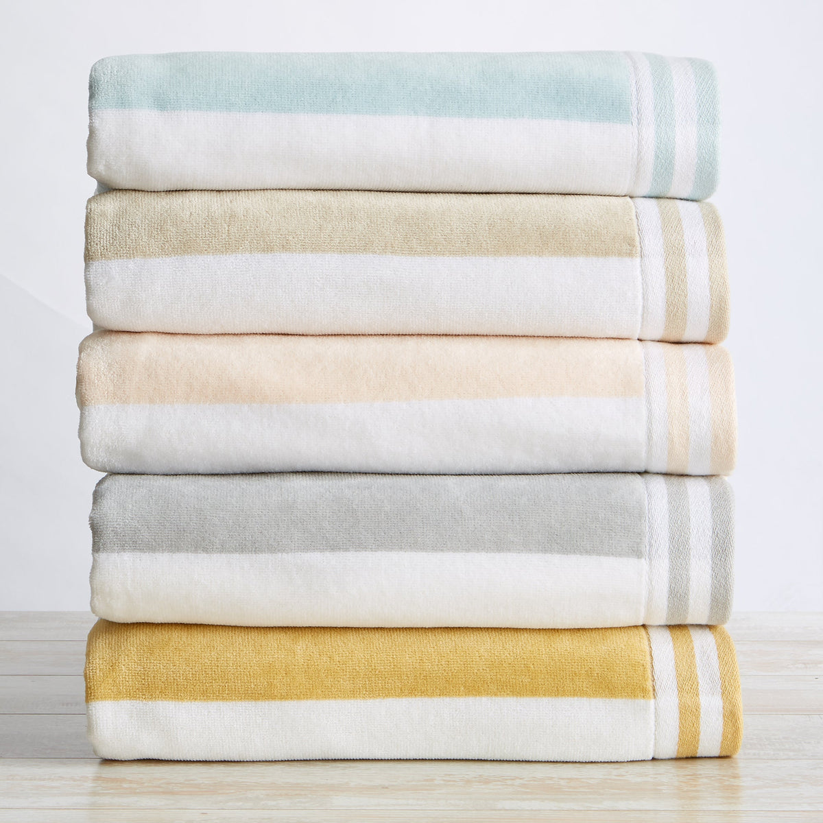 Pastel Striped Cabana Beach Towel – Edgartown Collection – view 30