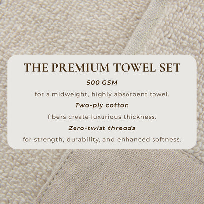 Priya Collection Cotton 6-Piece Towel Set with Linen-Like Border – view 26