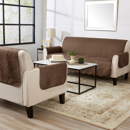Medallion Stitch Furniture Protector – Elenor Collection Sofa Cover – view 100