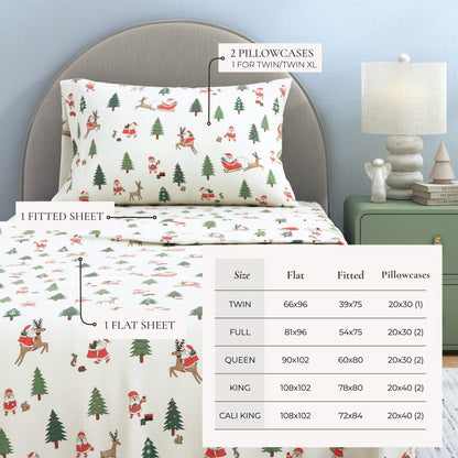 Turkish Cotton Christmas Flannel Sheets – Whittaker Holiday Prints – view 19
