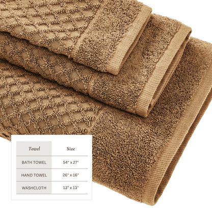 Cotton Diamond Waffle Weave Bath Towel Set – Grayson Collection – view 224