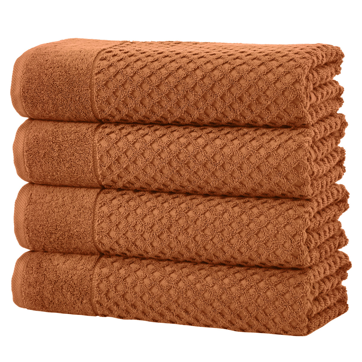 Cotton Diamond Waffle Weave Bath Towel Set – Grayson Collection – view 123