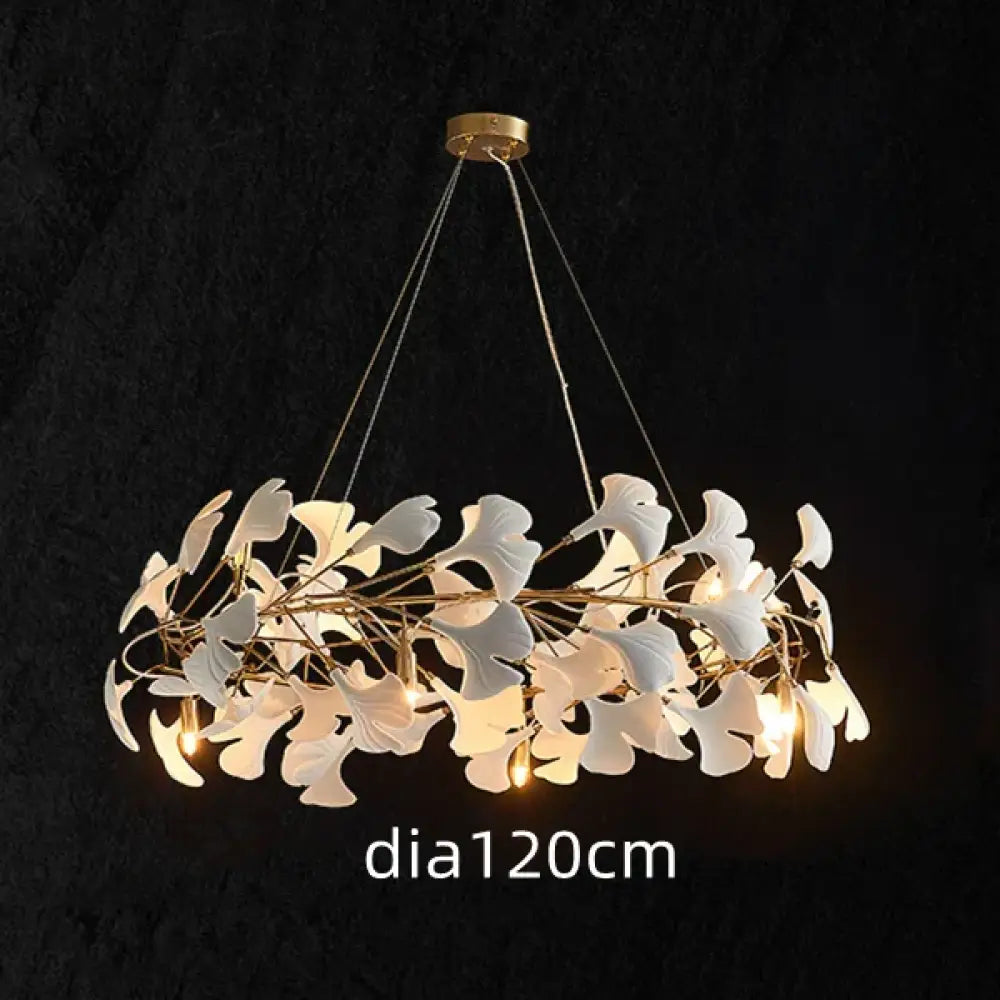 Ginkgo Leaf LED Chandelier in Ceramic or Acrylic, Round or Linear – view 10
