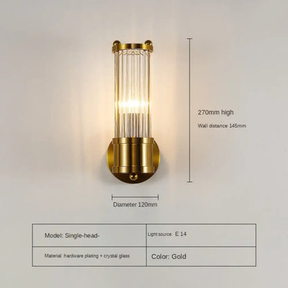 Exquisite Crystal LED Wall Sconce – Single or Double Head Wall Light – view 7