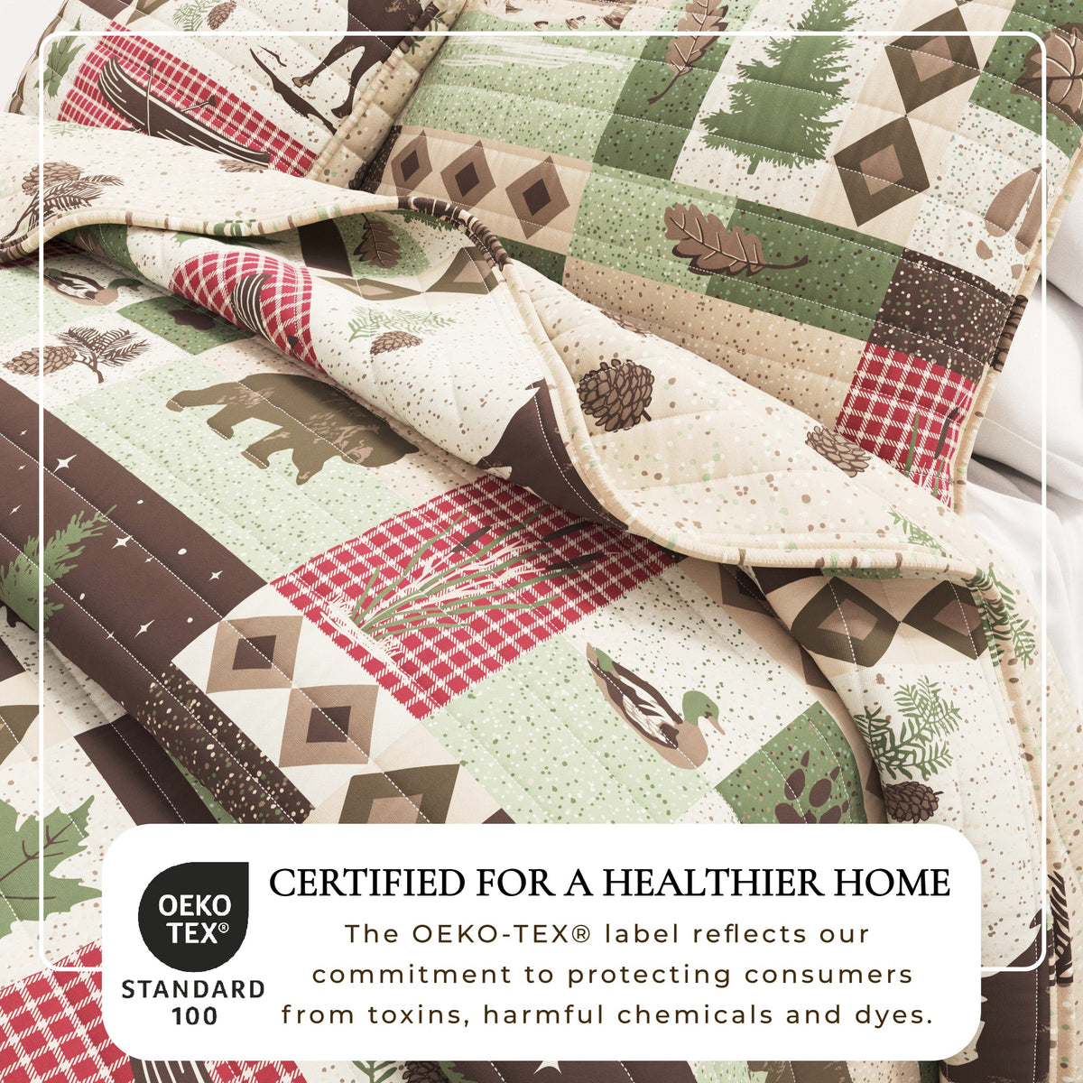 Wilder Collection Rustic Lodge Patchwork Quilt Set – view 2
