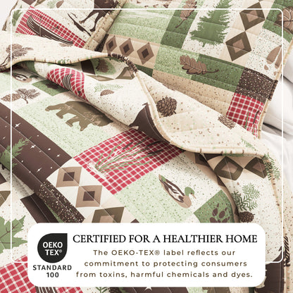 Wilder Collection Rustic Lodge Patchwork Quilt Set – view 2