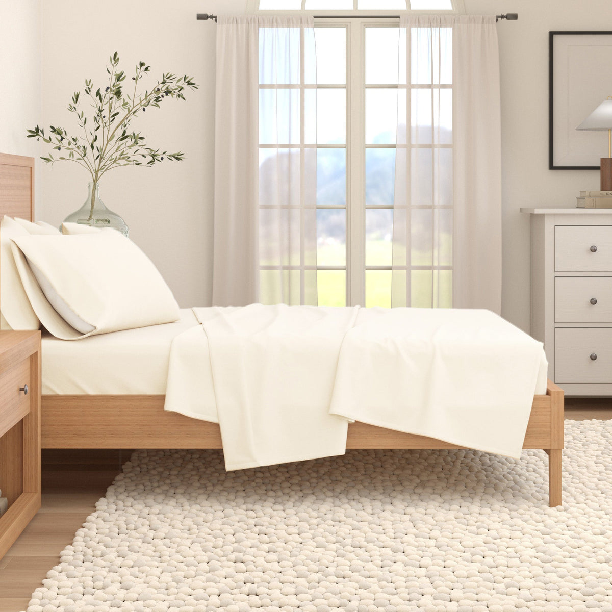 Solid Cotton Flannel Sheet Set – Nordic Collection – view 12