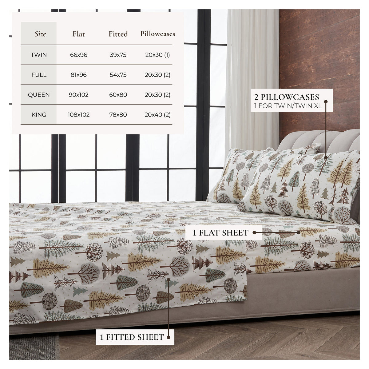 Lodge Print Microfiber Sheet Set – Mountain Ridge Collection – view 12
