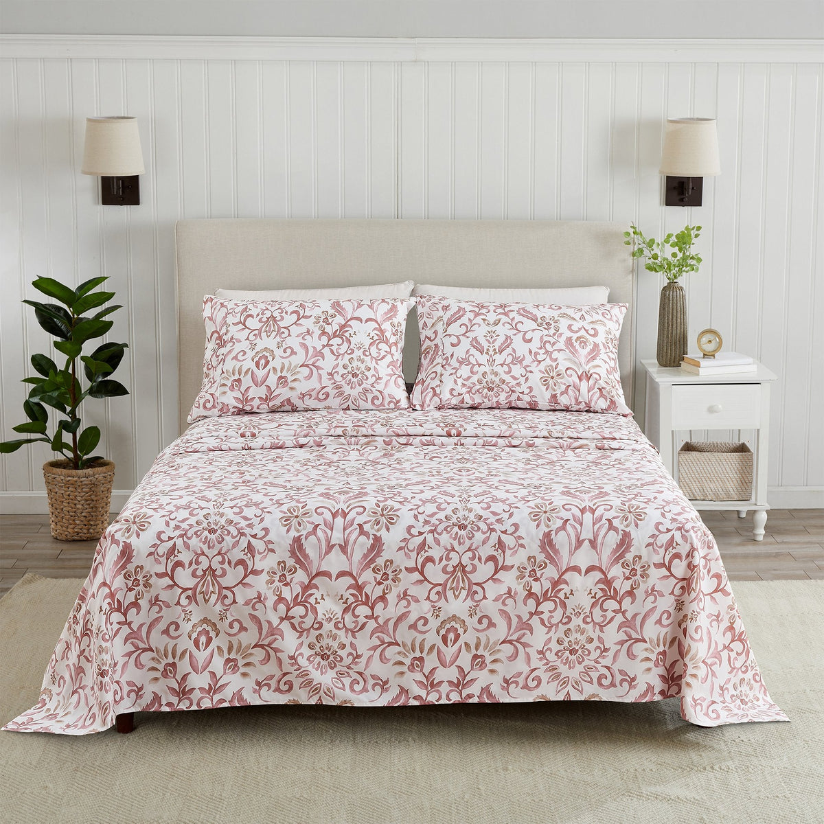 Watercolor Floral Microfiber Sheet Set – Delia Collection – view 17