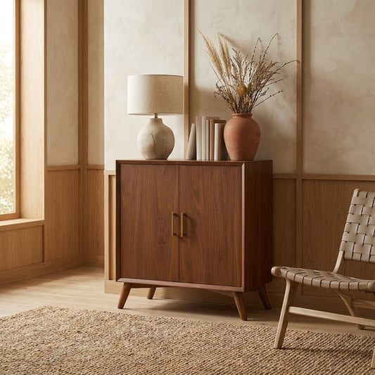 Flynn Small Bar Cabinet, Chestnut