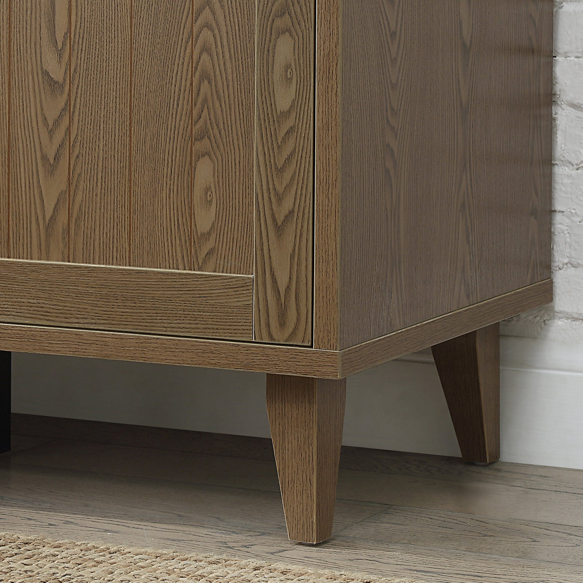 Modern 60 Inch Walnut TV Stand with Storage and Cable Management – view 4