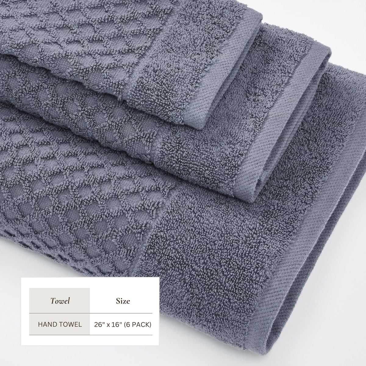 Cotton Diamond Waffle Weave Bath Towel Set – Grayson Collection – view 196