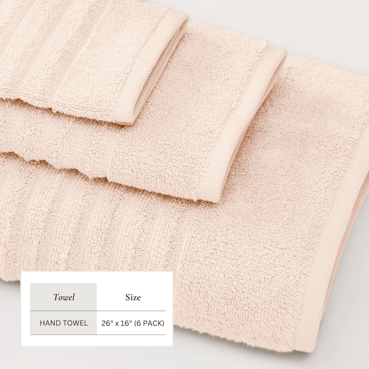 Karina Collection Luxury Combed Cotton Ribbed Bath Towel Set – view 64