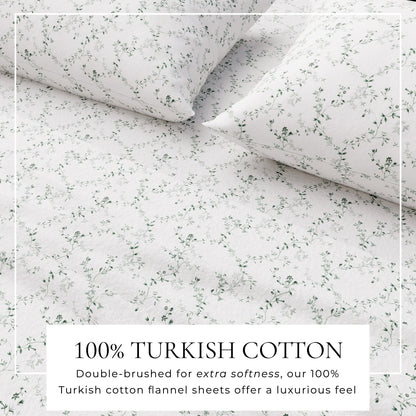 Turkish Cotton Flannel Sheet Set – Winter Floral Collection – view 14