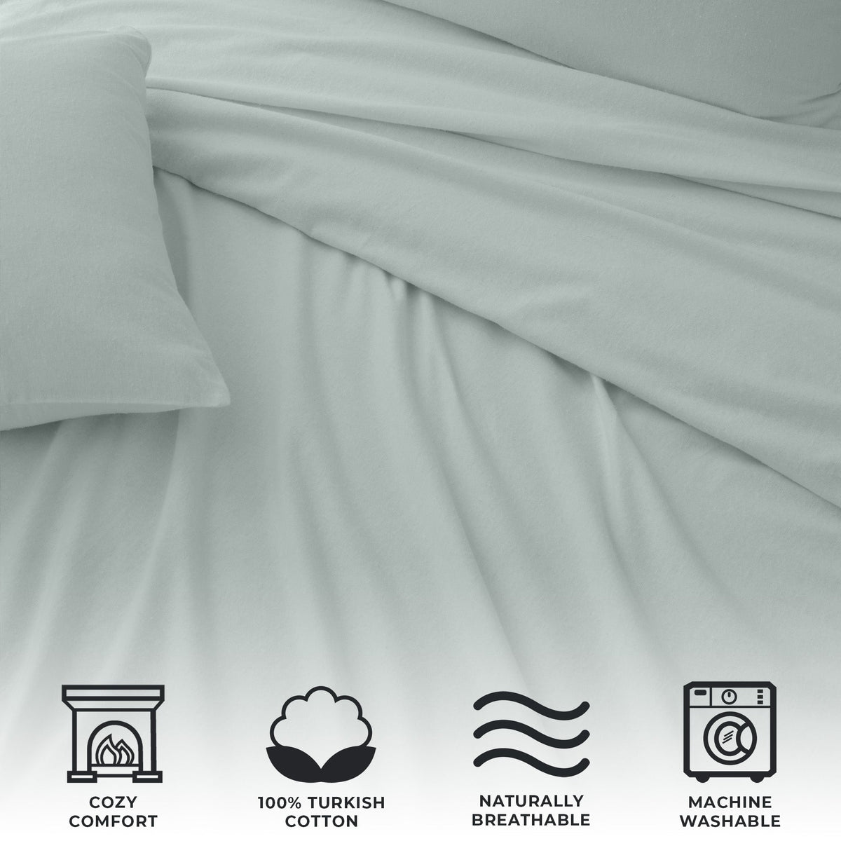 Turkish Cotton Flannel Sheet Set – Raye Collection – view 9